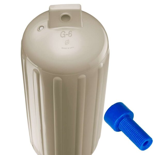 Polyform G-6 Twin Eye Fender 11" x 30" - Sand w-Adapter - Image 2