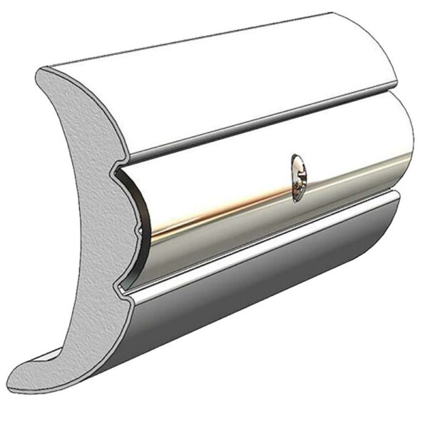 TACO Rigid Vinyl Flex-Core Rub Rail 2" x 7-8" - Frosty White 60'