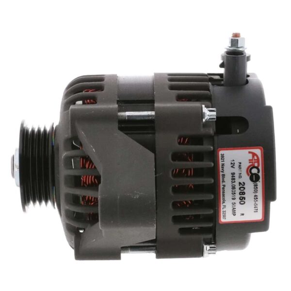 ARCO Marine Premium Replacement Outboard Alternator w-Multi-Groove Pulley - 12V 50A - Image 2