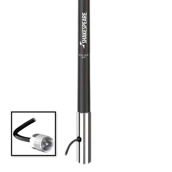 Shakespeare VHF 8' 5101 Black Antenna Classic w-15' RG-58 Cable - Image 2