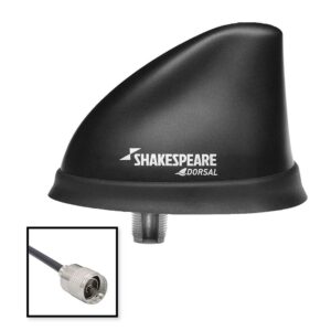 Shakespeare Dorsal Antenna Black Low Profile 26' RGB Cable w-PL-259
