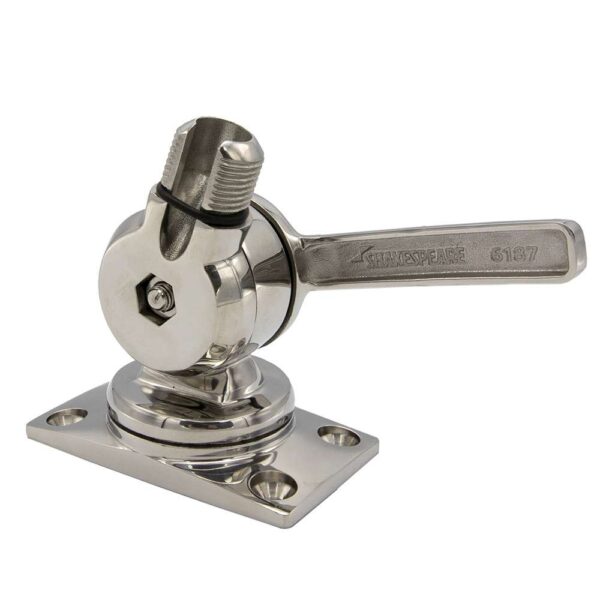 Shakespeare 6187 Sleek & Compact Stainless Steel Rotatable 4-Way Ratchet Mount - Image 2