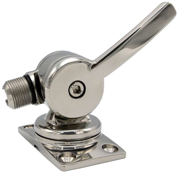 Shakespeare 6187 Sleek & Compact Stainless Steel Rotatable 4-Way Ratchet Mount - Image 3