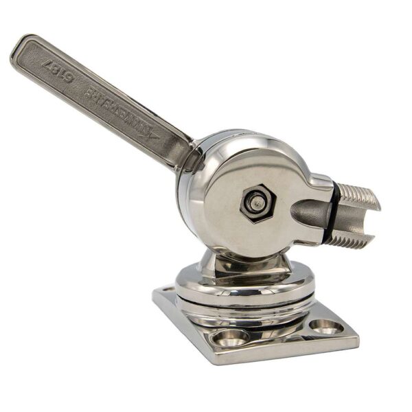 Shakespeare 6187 Sleek & Compact Stainless Steel Rotatable 4-Way Ratchet Mount - Image 4