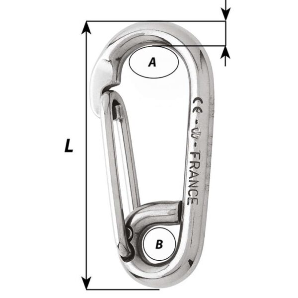 Wichard Symmetric Carbin Hook - 120mm Length - 15-32" - Image 2
