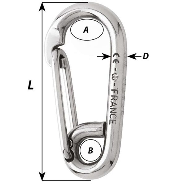 Wichard Symmetric Carbin Hook - 120mm Length - 15-32" - Image 3
