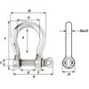 Wichard HR Bow Shackle - 16mm Diameter - 5-8" - Image 2