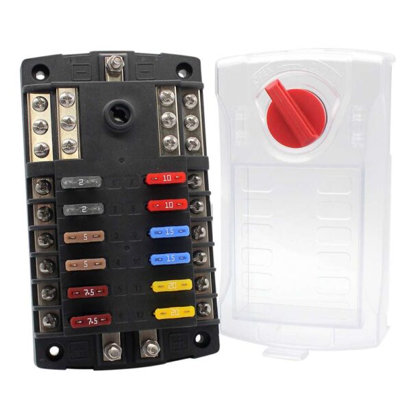 Cole Hersee 12 ATO Standard Series Fuse Block w-Ground Bus