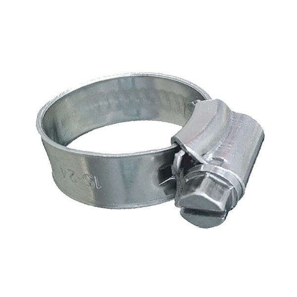 Trident Marine 316 SS Non-Perforated Worm Gear Hose Clamp - 3-8" Band - 5-8"15-16" Clamping Range - 10-Pack - SAE Size 8