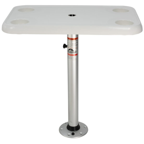 Springfield 16" x 28" Rectangle Table Package - White Thread-Lock