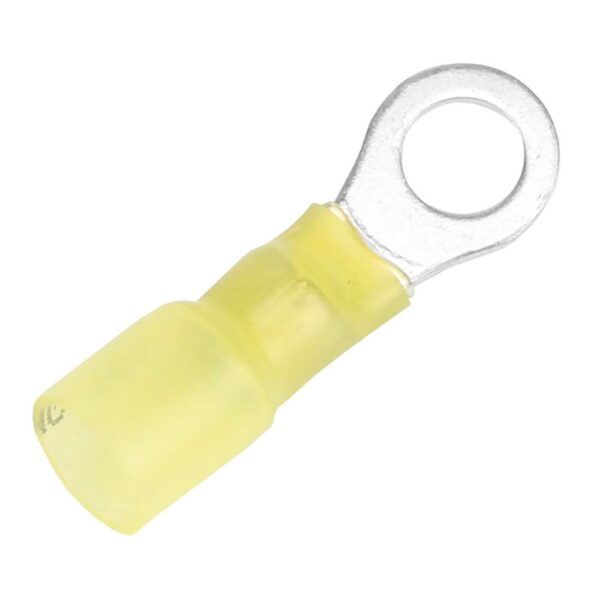 Pacer 12-10 AWG Heat Shrink Ring Terminal - 1-4" Stud Size - 3 Pack