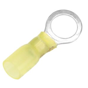Pacer 12-10 AWG Heat Shrink Ring Terminal - 3-8" Stud Size - 25 Pack