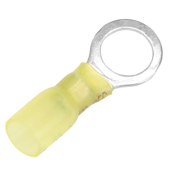 Pacer 12-10 AWG Heat Shrink Ring Terminal - 3-8" Stud Size - 25 Pack