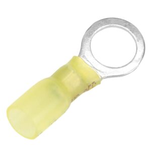 Pacer 12-10 AWG Heat Shrink Ring Terminal - 3-8" Stud Size - 100 Pack