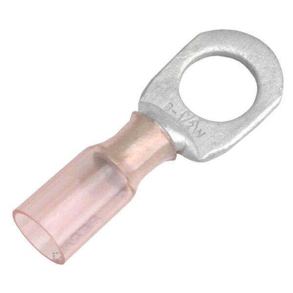 Pacer 8 AWG Heat Shrink Ring Terminal - 1-2" Stud Size - 25 Pack