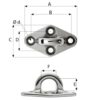 Wichard Diamond Pad Eye - Round - 79mm Length (3-7-64") - M6 Screw - Image 2