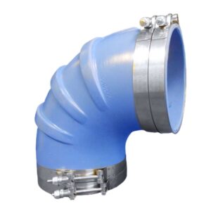 Trident Marine 6" ID 90-Degree Blue Silicone Molded Wet Exhaust Elbow w-4 T-Bolt Clamps