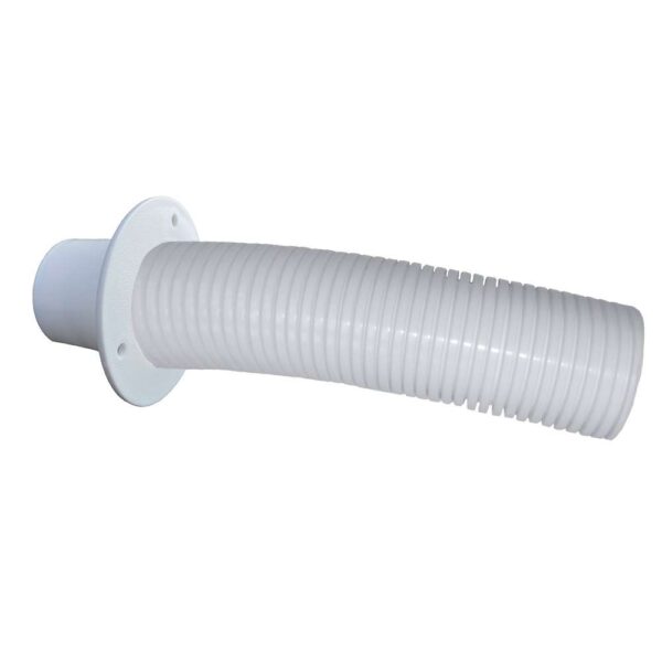 CW99761 Trident Marine 4' White Stern Flex Hose w-Transom Flange