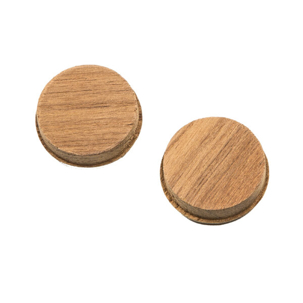 Whitecap Teak Round Drawer Pull - 1-3-8" Round - 2 Pack - Image 2