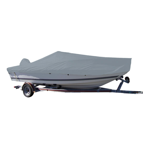 CW81758 Carver Performance Poly-Guard Styled-to-Fit Boat Cover f-20.5' V-Hull Center Console Fishing Boat - Grey