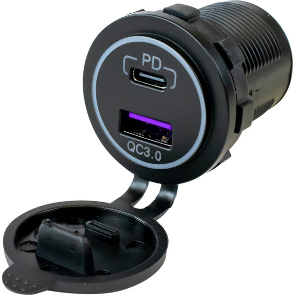 Sea-Dog USB 3.0 & USB-C Power Socket w-Out Light - Image 2