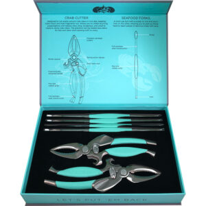 Toadfish Crab-Lobster Tool Set - 2 Shell Cutters & 4 Seafood Forks