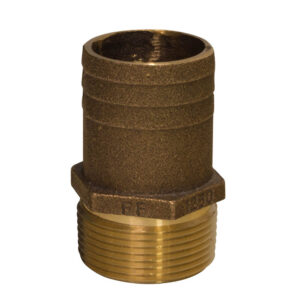 GROCO 2" NPT x 2-1-4" Bronze Full Flow Pipe to Hose Straight Fitting