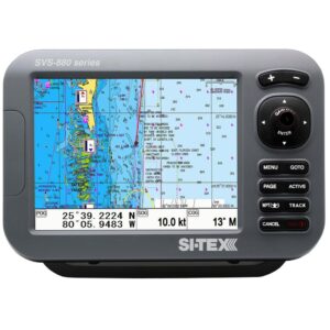 SI-TEX Standalone 8" Chartplotter System w-Color LCD, Internal & External GPS Antenna & C-MAP 4D Card