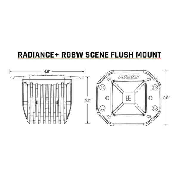 RIGID Industries Radiance Scene - RGBW - Flush Mount - Pair - Image 3