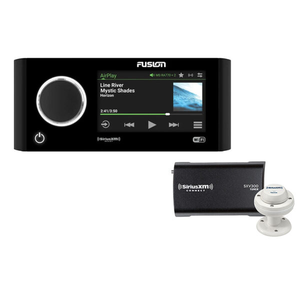 CW103136 Fusion Apollo MS-RA770 Touchscreen AM-FM-BT-SiriusXM Stereo w-SiriusXM SXV300 Connect Tuner & Marine-RV Antenna