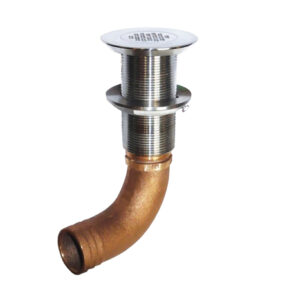 GROCO 1-1-4" Hose Barb Stainless 45 Degree Deck Drain