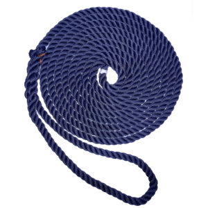 New England Ropes 1-2" Premium 3-Strand Dock Line - Navy Blue - 25'