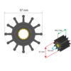 Albin Group Premium Impeller Kit 57 x 16 x 48.2mm - 12 Blade - Spline Insert - Image 2
