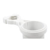 Camco Clamp-On Rail Mounted Cup Holder - Large for Up to 2" Rail - White - Image 2