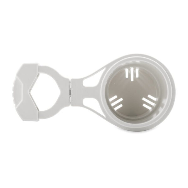 Camco Clamp-On Rail Mounted Cup Holder - Large for Up to 2" Rail - White - Image 3