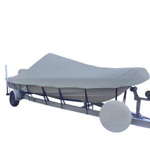 Carver Sun-DURA Narrow Series Styled-to-Fit Boat Cover f-23.5' V-Hull Center Console Shallow Draft Boats - Grey