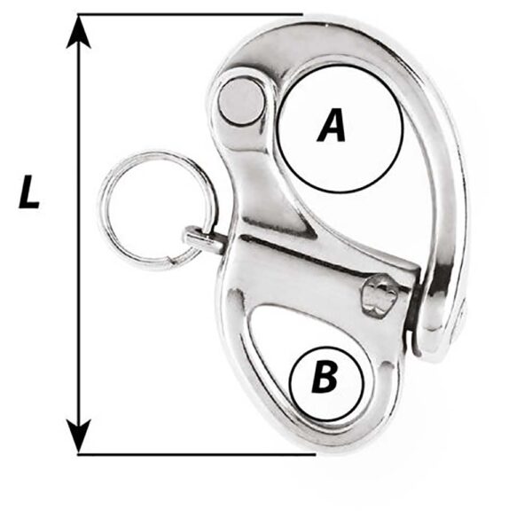 Wichard 1-3-8" Snap Shackle w-Fixed Eye - 35mm - Image 2