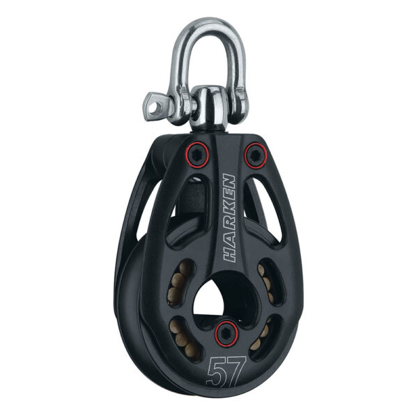 Harken 57mm Aluminum Low Load Black Magic Block w-Swivel