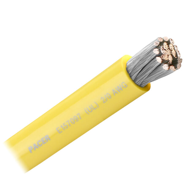 Pacer Yellow 2-0 AWG Battery Cable - Sold By The Foot