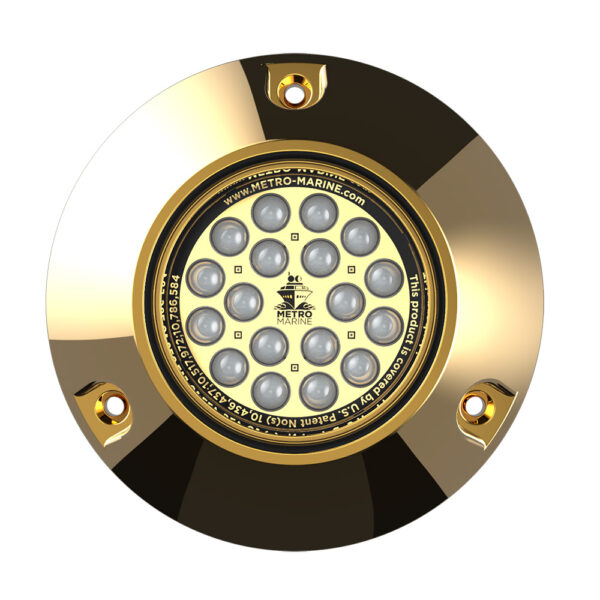 Metro Marine High-Output Submersible Underwater Light w-Intelligent Monochromatic LED's - Aqua, 45 Beam