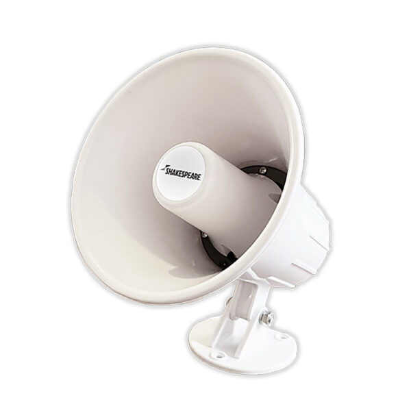 CW103395 Shakespeare 15W 4-Ohm 5" Loud Hailer Speaker w-Bracket & Talkback - White