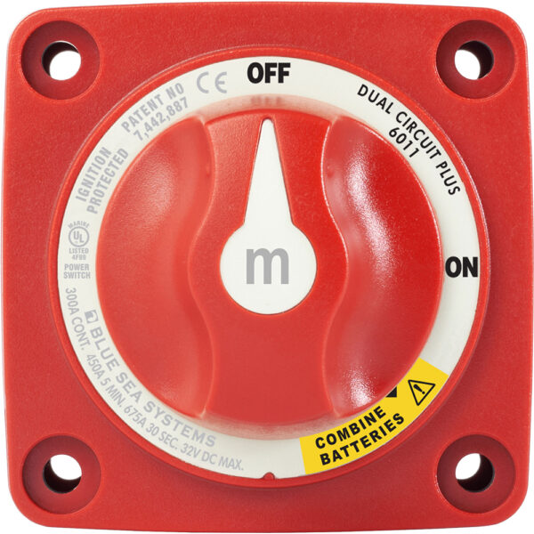 Blue Sea 6011 m-Series (Mini) Battery Switch Dual Circuit Plus - Image 3
