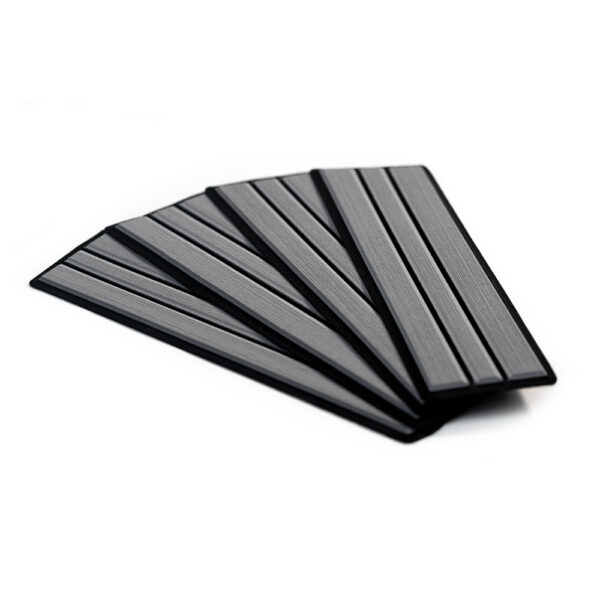 SeaDek Faux Teak 4-Piece Step Kit - Storm Grey-Black