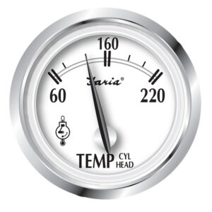 Faria Newport SS 2" Cylinder Head Temperature Gauge w-Sender - 60 to 220 F