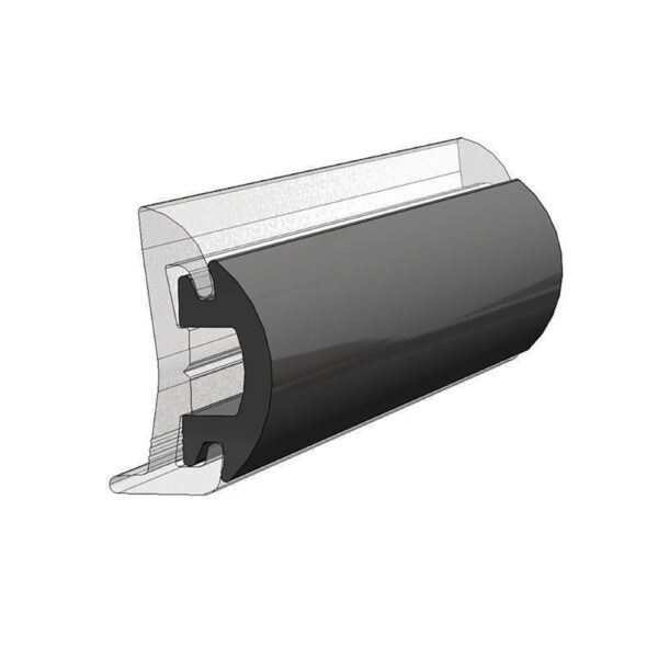 TACO 70' Flexible Black Rub Rail Insert 1-3-16" x 1-2" - Image 2