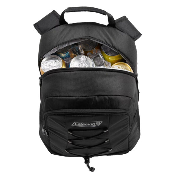 Coleman CHILLER 28-Can Soft-Sided Backpack Cooler - Black - Image 2