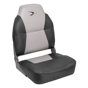 Wise Lund Style High-Back Fishing Seat - Grey-Charcoal