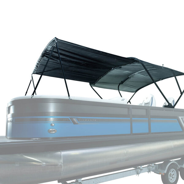SureShade Bimini Extension f-Power Bimini -7' Chrome Hardware w-Black Canvas