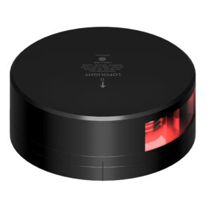 Lopolight Red Port Light - 2NM - Black Housing w-FB Base
