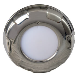 Lumitec Aurora - LED Dome Light - Polished SS Finish - 2-Color White-Red Dimming